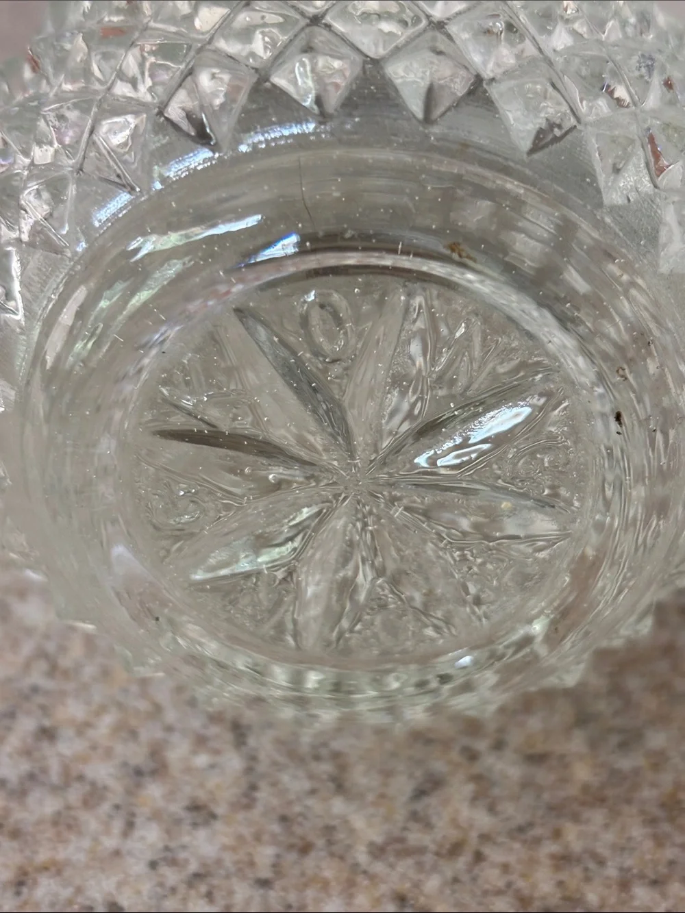 Clear Glass Honey Dispenser with Silver Metal Lid and Handle